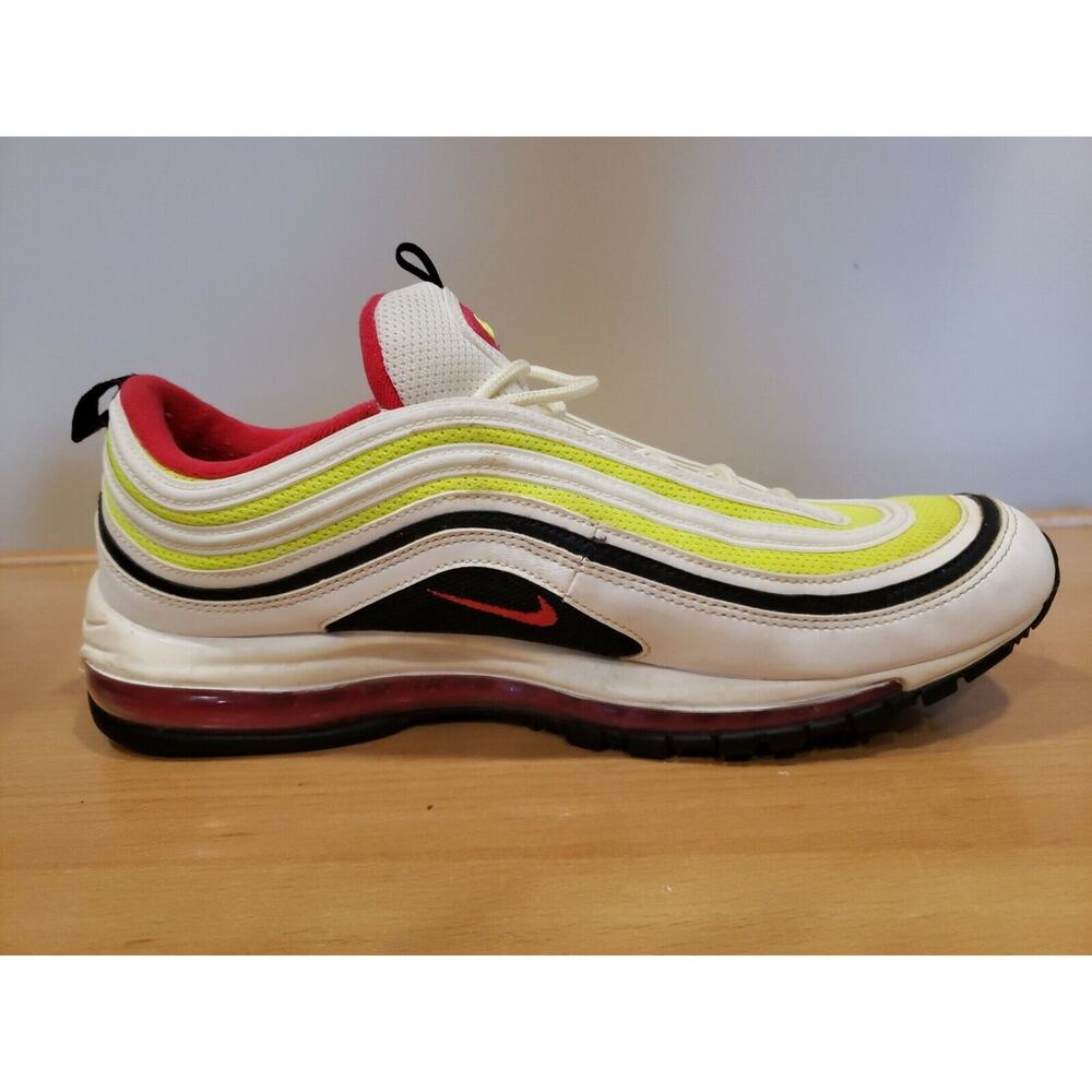 Nike Air Max 97 White/Rush Pink-Black-Volt (CI9871 100) 4H Size 13 - Picture 7 of 12
